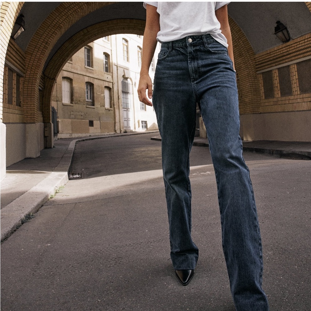 Zara High Rise Women Jeans - Dark Blue